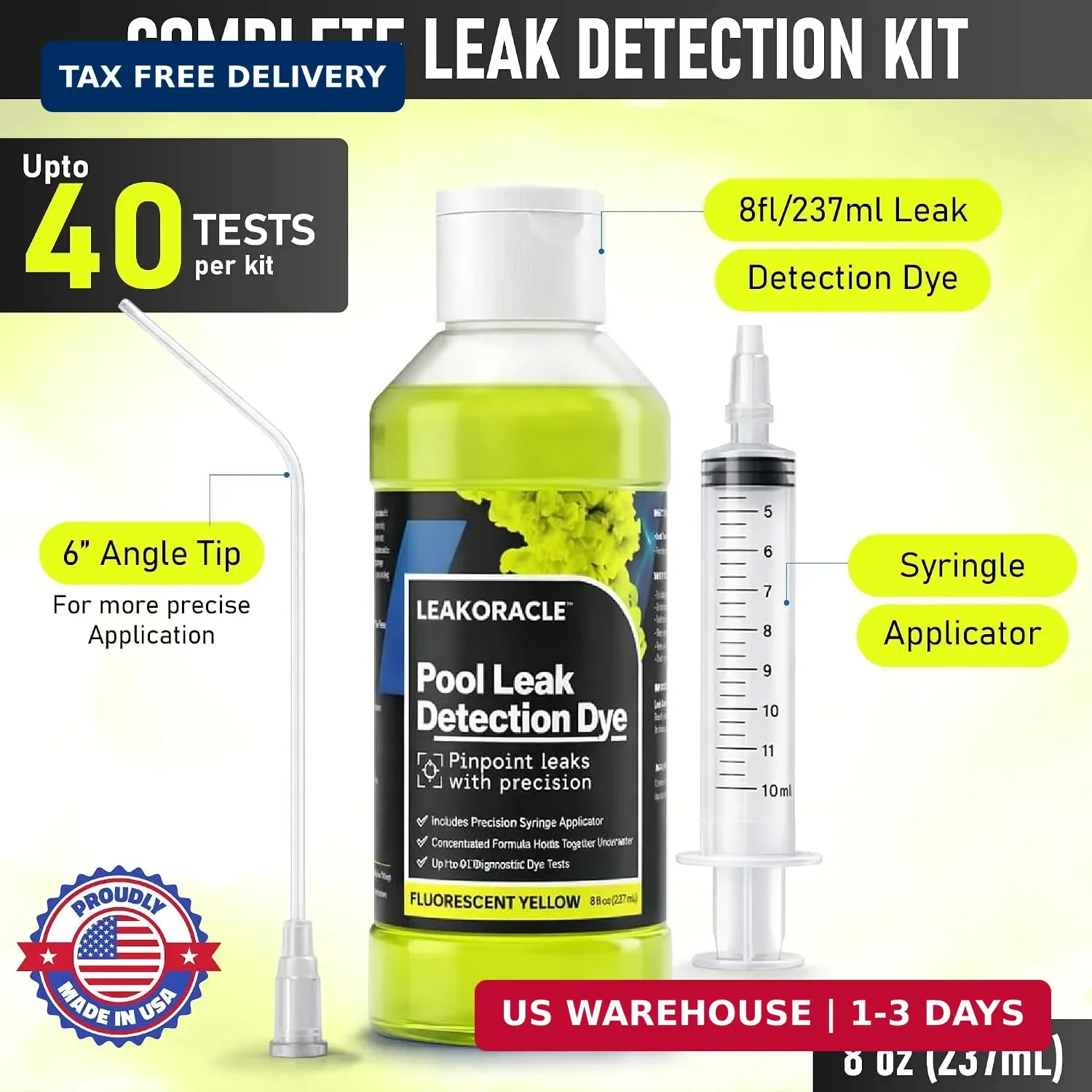 Pool Leak Detection Dye Kit Swimming Pool Liner Leak Detector Test Tool