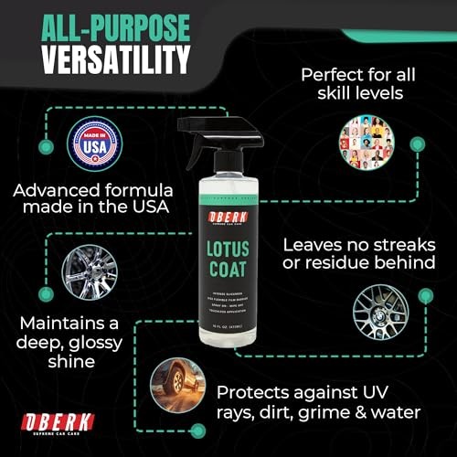 Oberk Lotus Coat SiO₂ Spray Sealant – High Gloss Spray for 16 Fl Oz (Pack of 1)