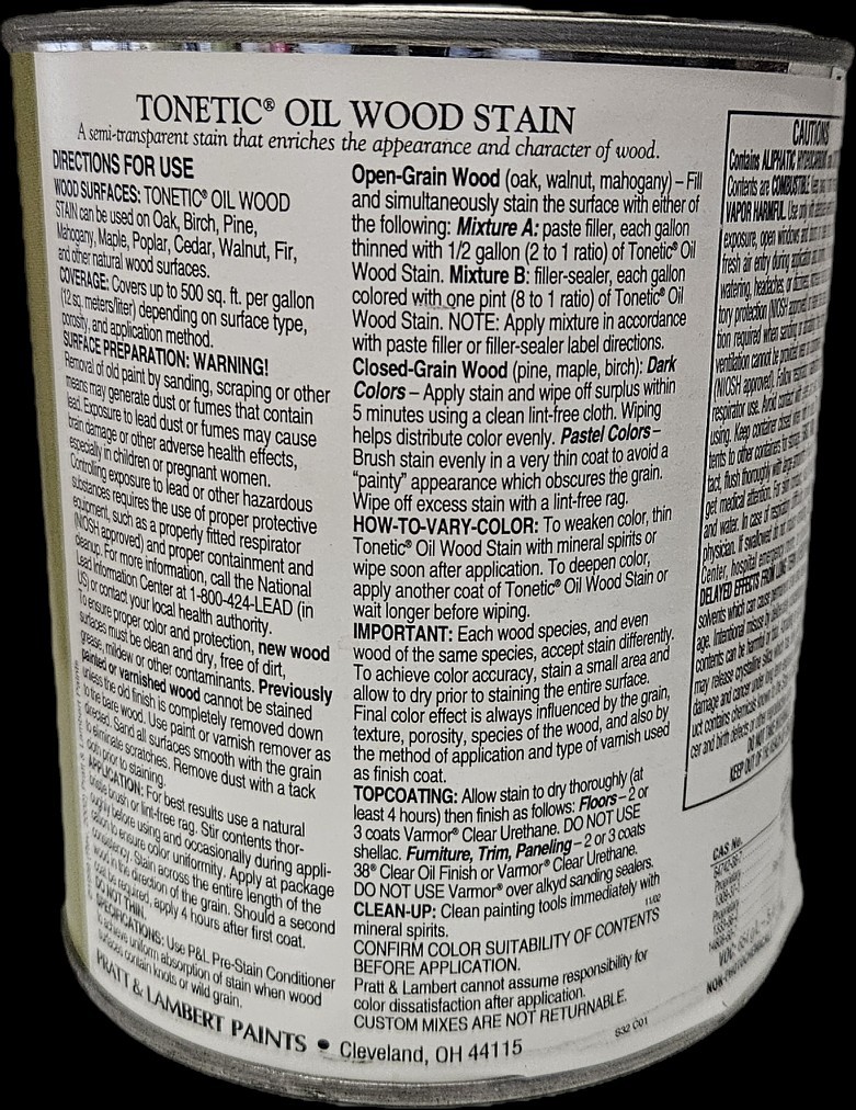 Pratt & Lambert Tonetic Walnut S32 Quart – Discontinued
