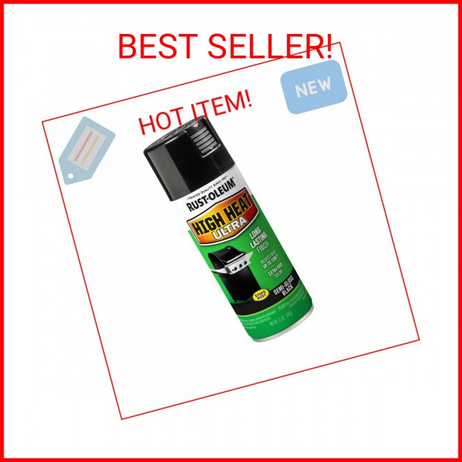 Rust-Oleum 241169 High Heat Ultra Spray Paint, 12 oz, Black
