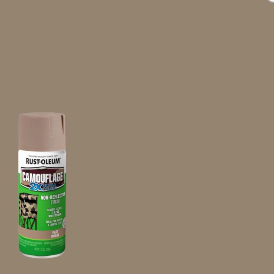 279177 Camouflage 2X Ultra Cover Spray Paint, 12 oz, Khaki New