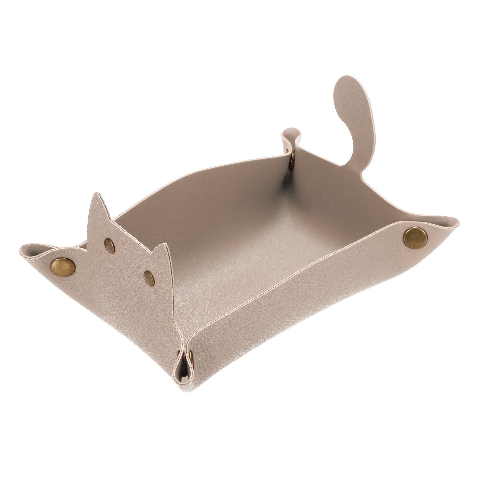 Leather Valet Tray, Folding Jewelry Tray Organizer, Pink