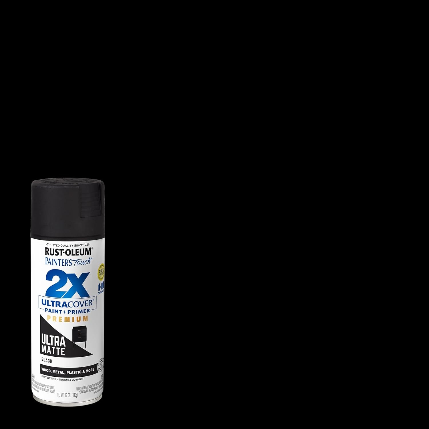 Rust-Oleum 331182 Painter’s Touch 2X Ultra Cover Spray Paint, 12 oz, Ultra Matte