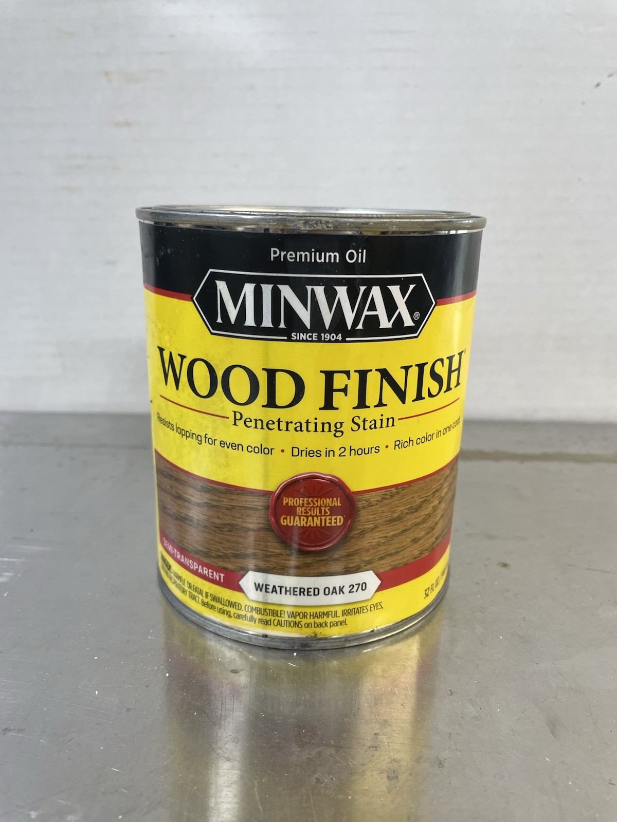 Minwax Wood Finishing Penetrating Stain, Weathered Oak 270, 1 Quart, New Sealed