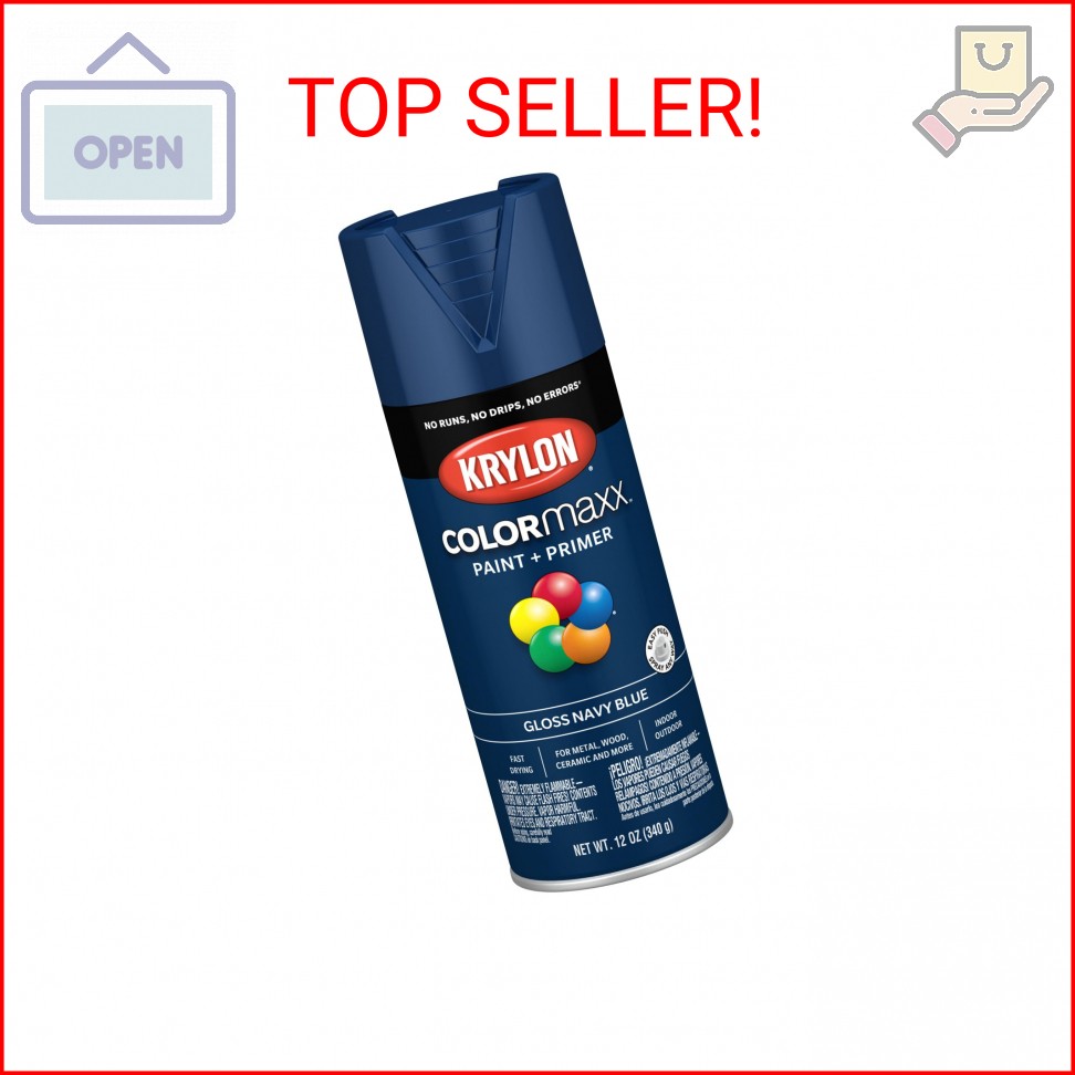 Krylon ColorMaxx 12 Oz. Gloss Spray Paint, Navy Blue – 1 Each