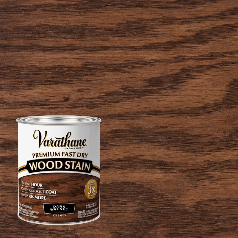 Varathane Semi-Transparent Dark Walnut Oil-Based Urethane Alkyd WoodStain 1 qt