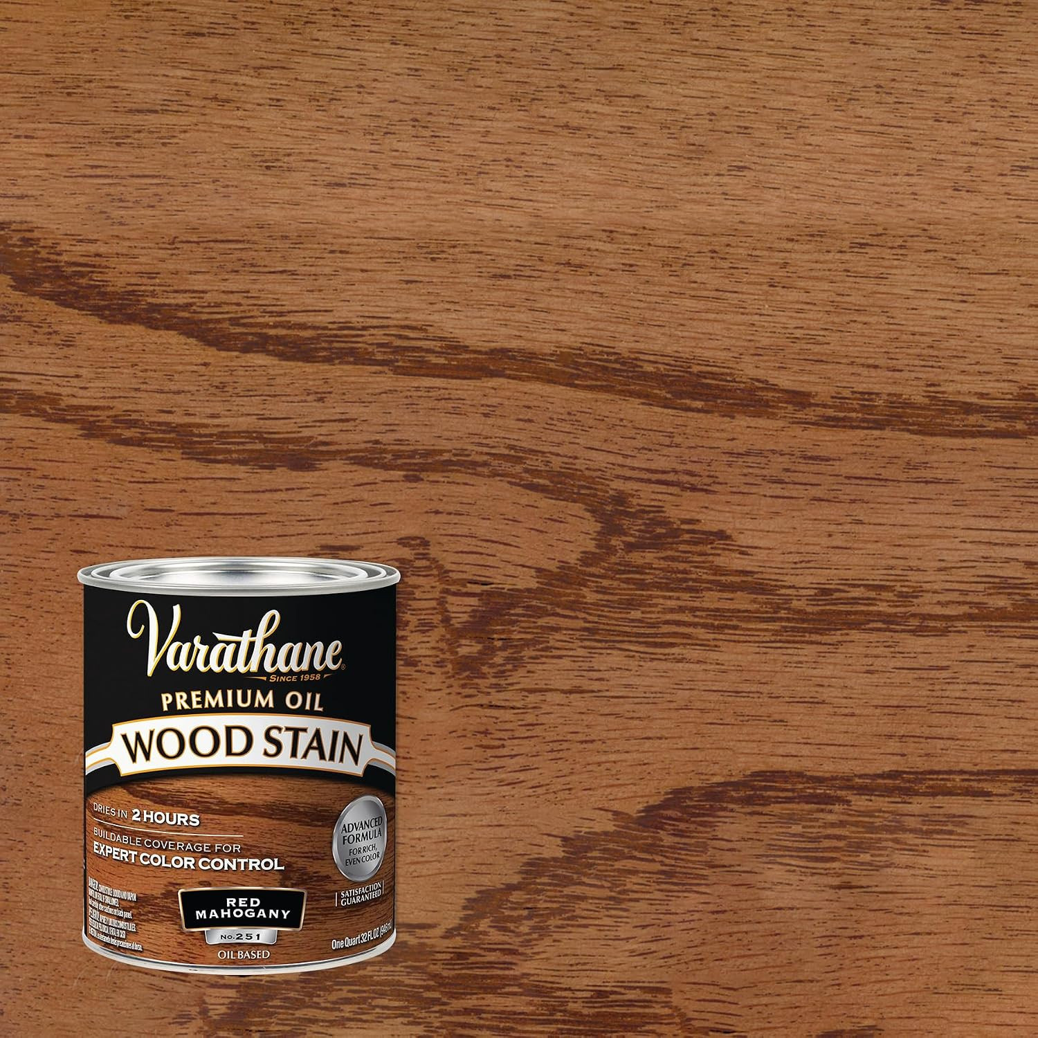 211724H Premium Wood Stain, Quart, Red Mahogany