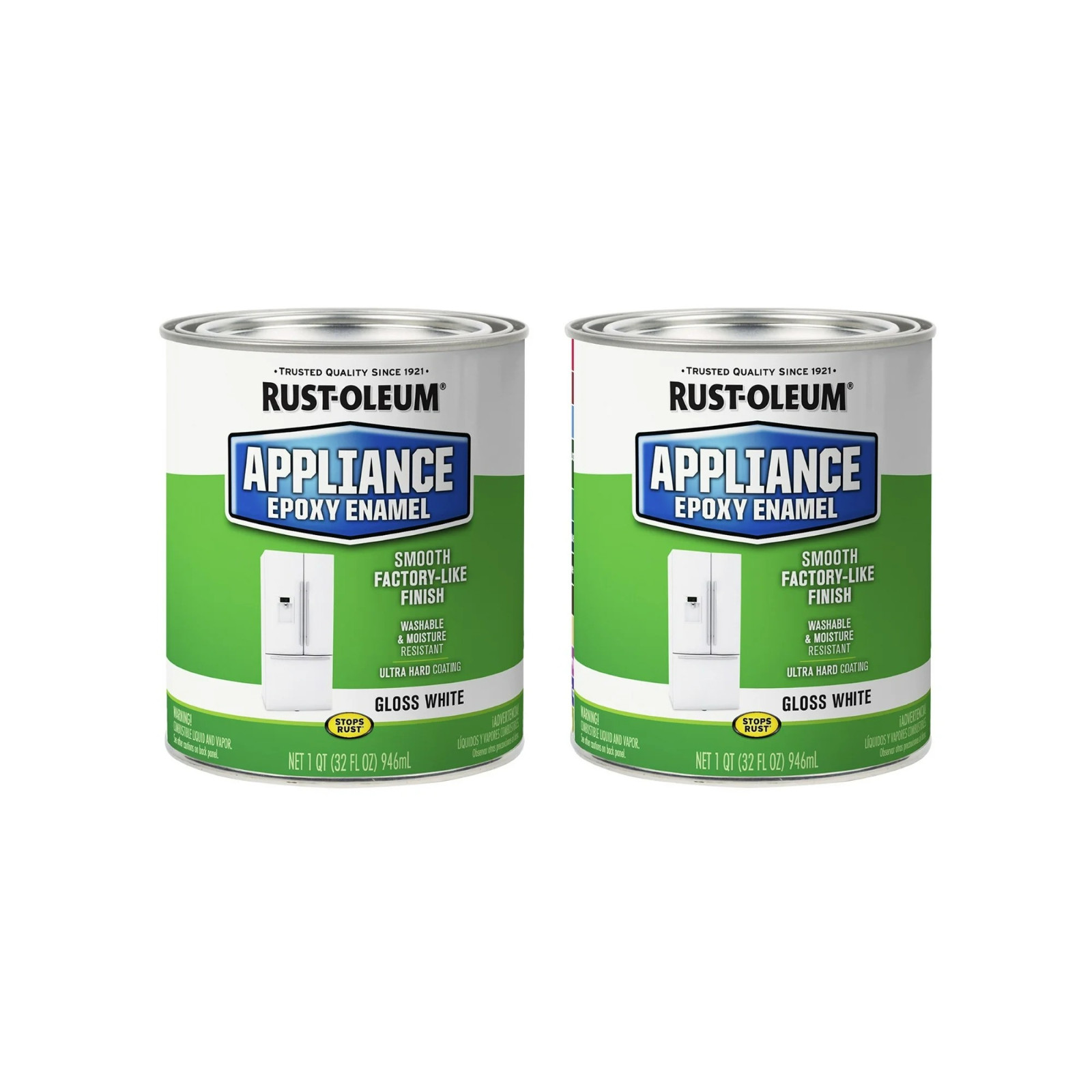 Rust-Oleum Specialty Gloss Appliance Enamel Paint- Quart, 2 Pack, White