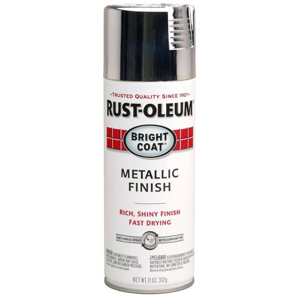 11 oz. Bright Coat Metallic Chrome Spray Paint – Quick-Drying and Durable Finish