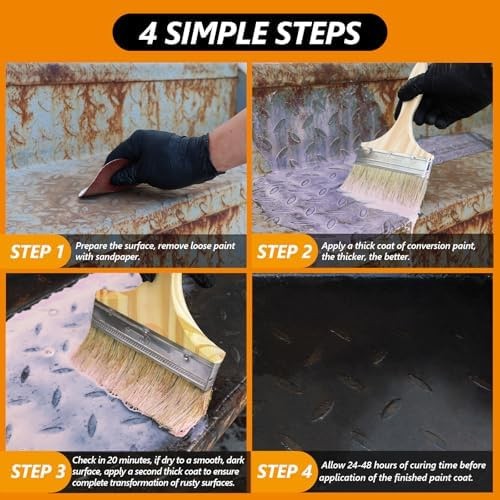 LISRUX Rust Converter Metal PrimerUltra, Effective Professional GradeWater-Ba…