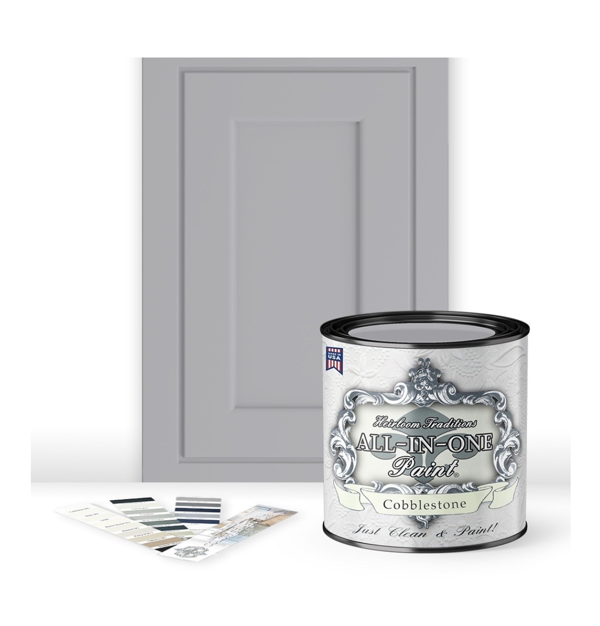 ALL-IN-ONE Paint by Heirloom Traditions, Cobblestone & Surface Prep /Applicator