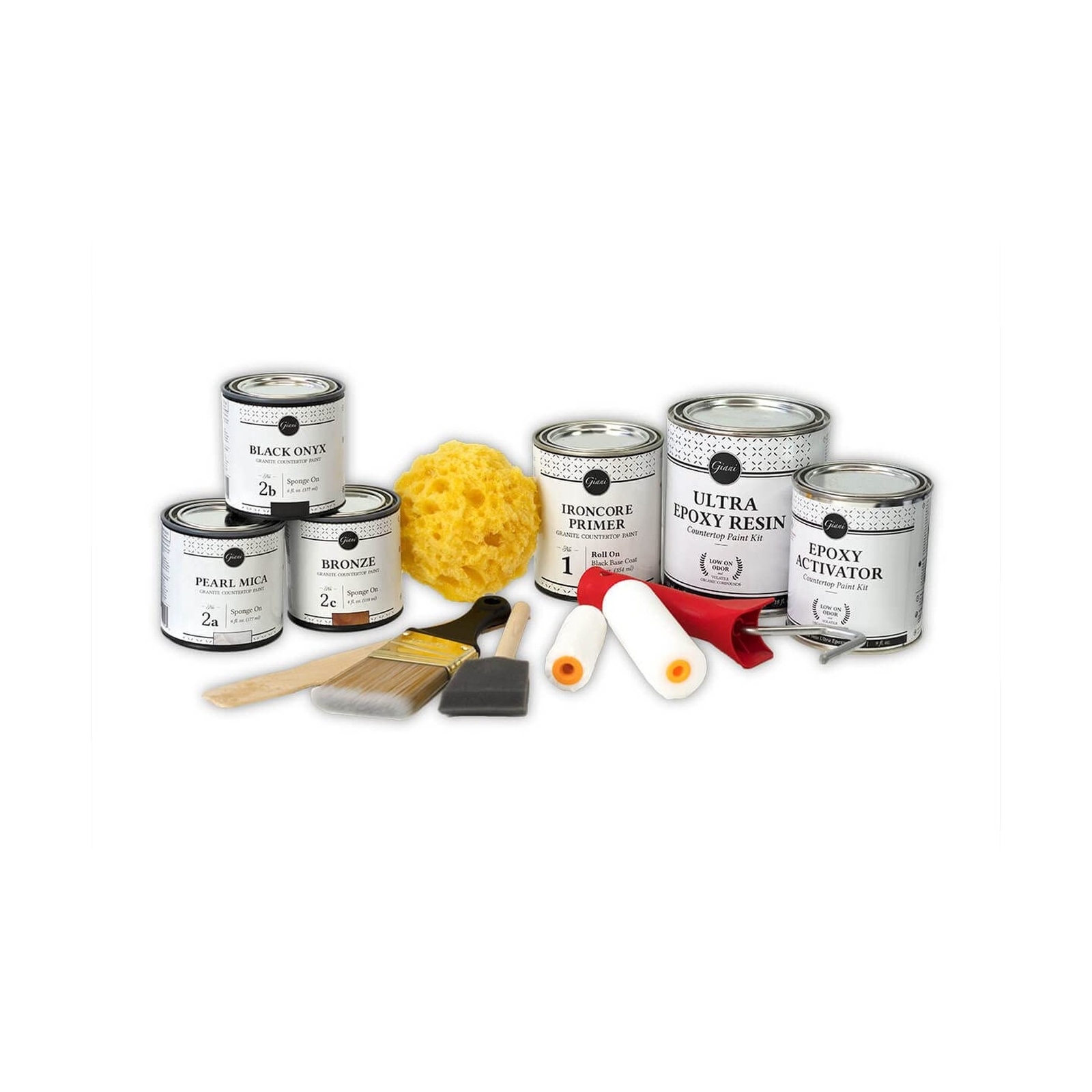 Giani Granite Countertop Paint – Small Project Kit (Bombay Black) Bombay Black