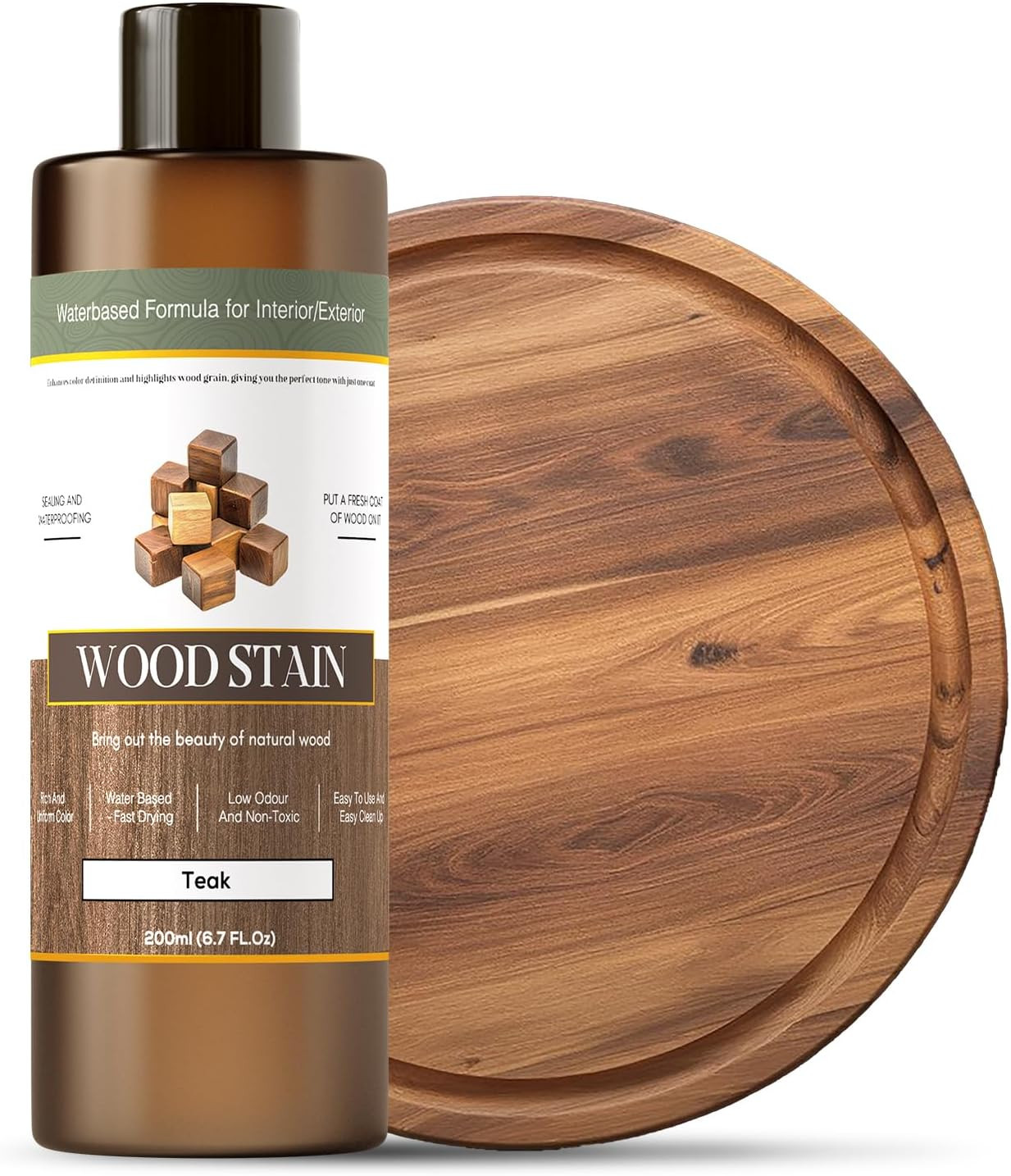 Wood Stain – Stain for Wood – Natural Stain for Furniture – Water Based | Fast D
