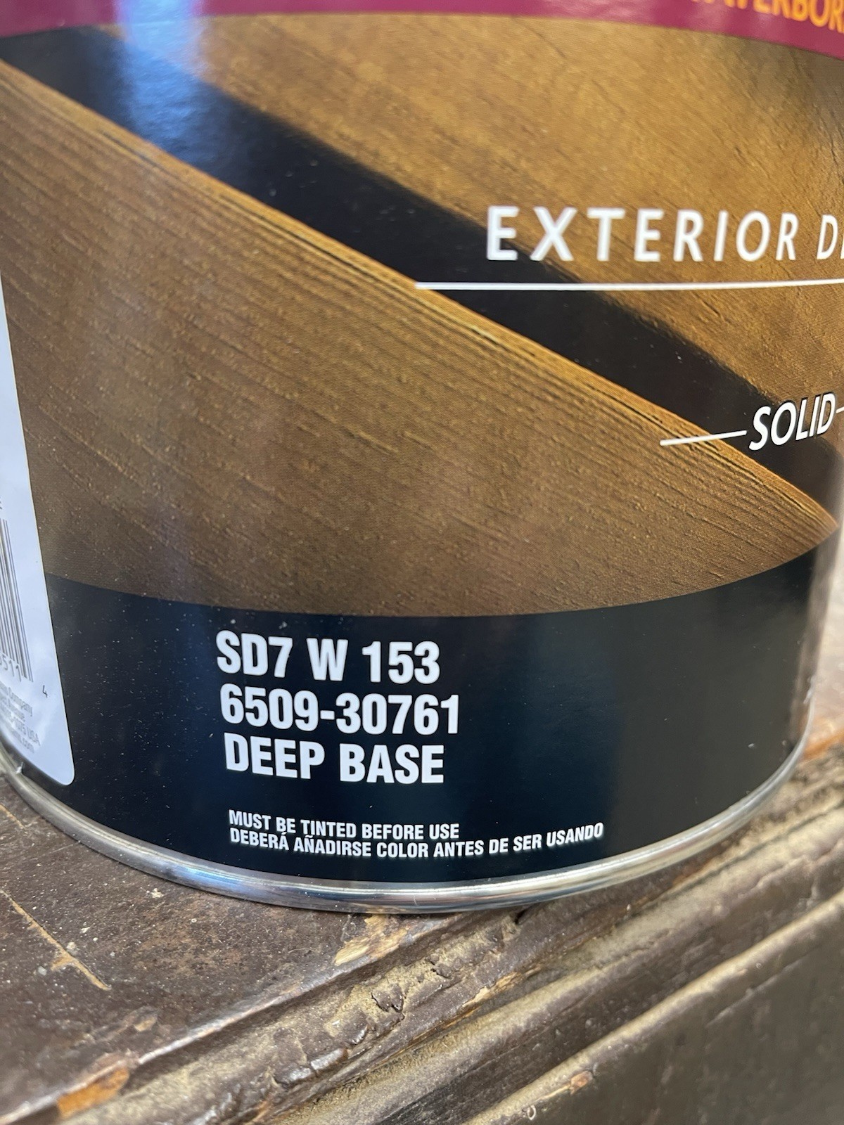 1 Gallon Sherwin Williams Super Deck Exterior Solid Color Stain/ Deep Base