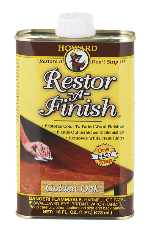 HOWARD Original Restor-A-Finish 1Pt GOLDEN OAK Wood Furniture Restorer RF3016