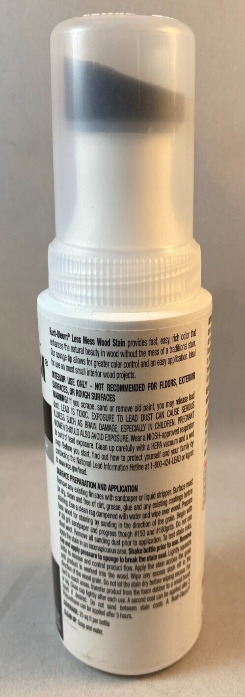 Rust-Oleum 2-in-1 Stain and Applicator, Kona Brown, 4 Fl. Oz, Sponge Tip NEW