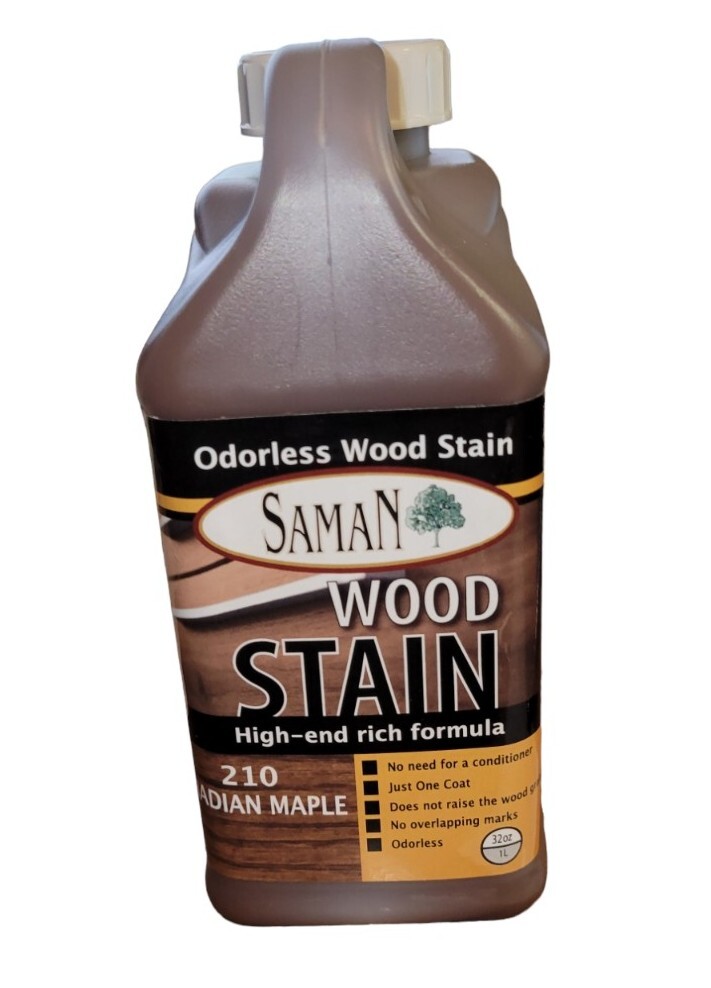 Interior Water Based Wood Stain, Canadian Maple, 32 Oz SAMAN ‎5950678