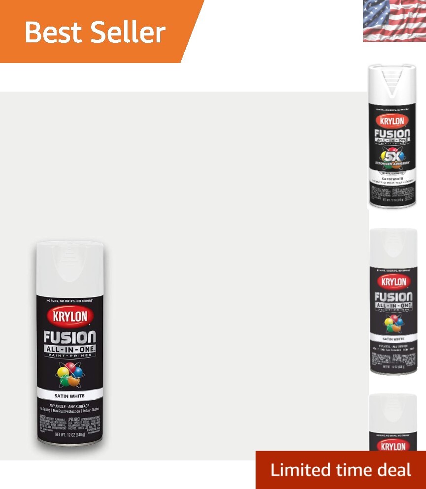 Outdoor/Indoor 12 oz White Fusion Spray Paint – No Sanding, Easy Application
