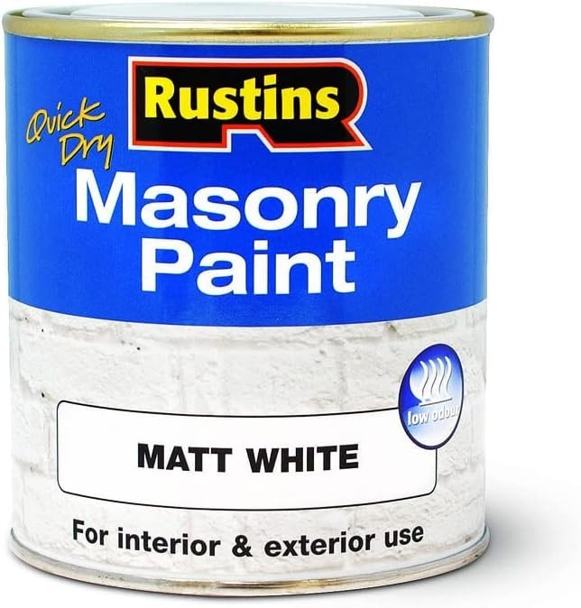 Masonry Paint White Acrylic 250ml Exterior Waterproof Fast Dry Smooth Applica…