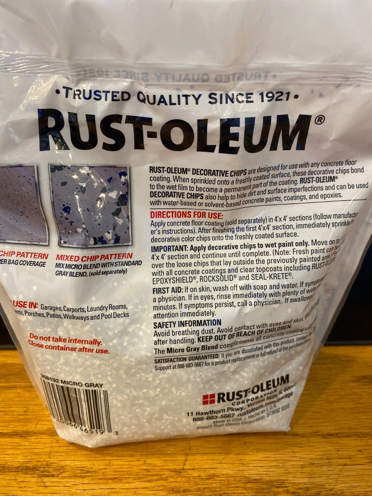new Rust-Oleum decorative color chips micro gray blend
