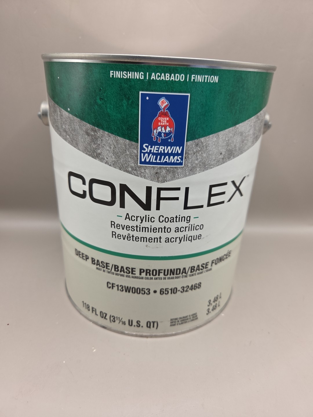 1 Gallon Sherwin Williams Conflex Color Fairfax Brown Acrylic Coating