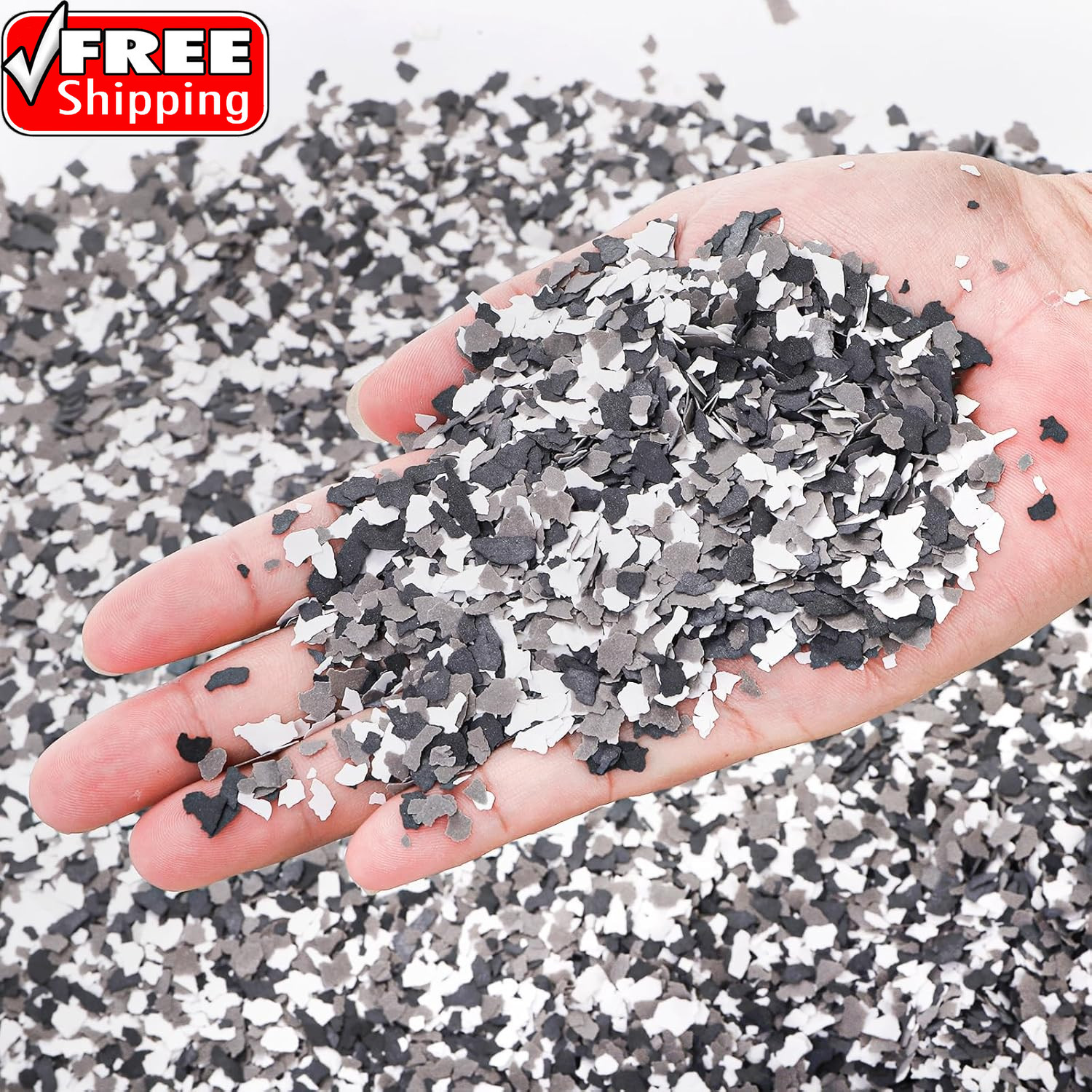 2 Kg/4.4 Lb Blend Decorative Colors Chips, Garage Floor Epoxy Paint Flakes, Conc