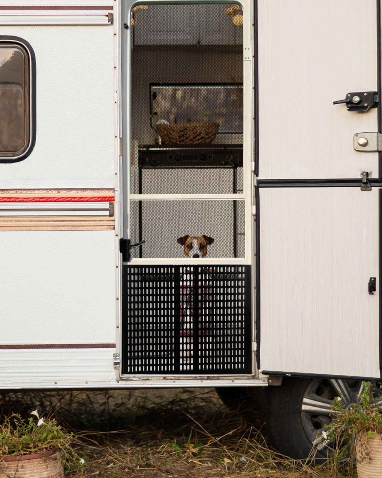 Retrue Rv Screen Door Protector Adjusts From 22 To 31.5 Aluminum Alloy Camper
