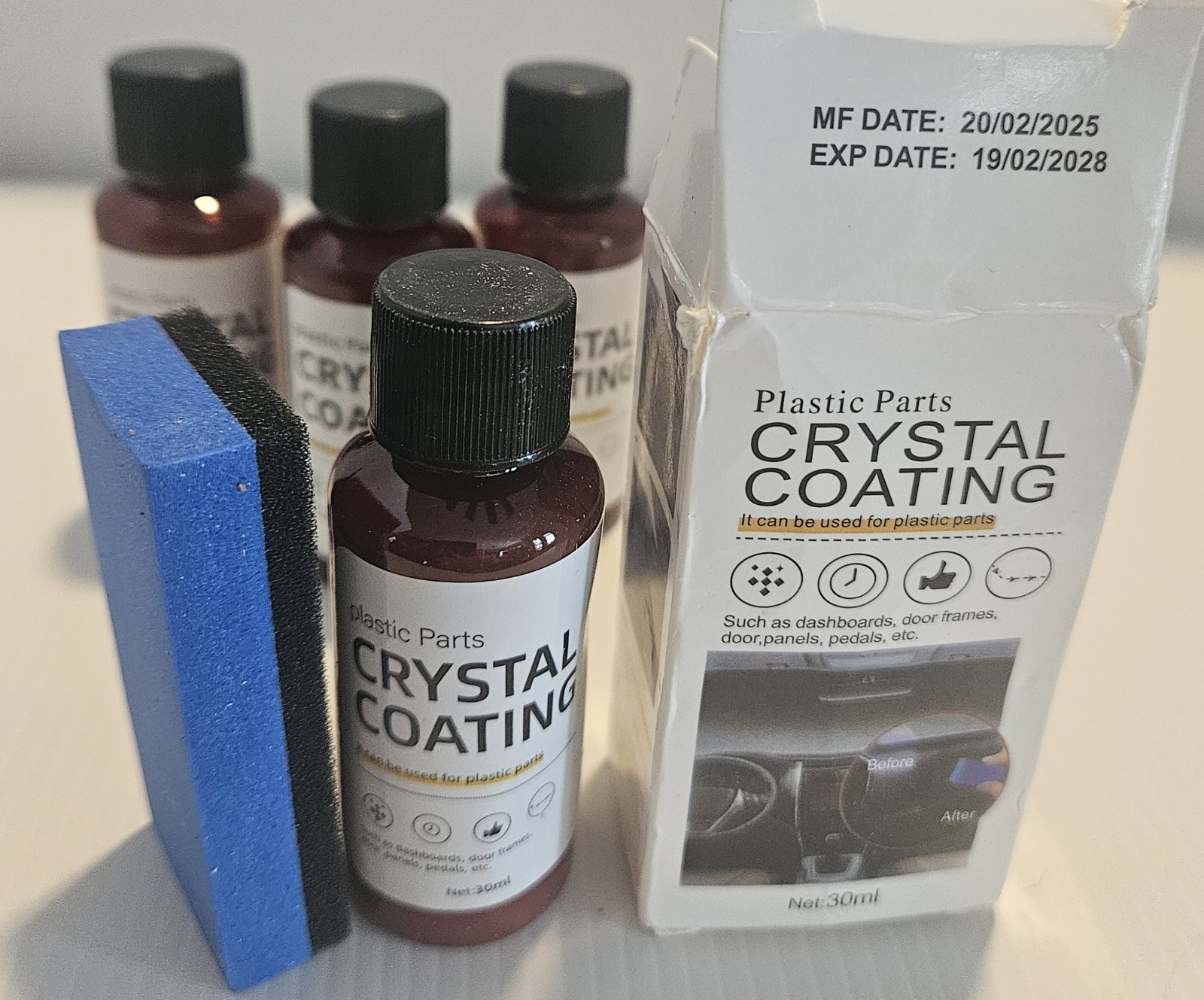 **Reduced** Set of 4 Crystal Coating Car, Plastic Parts, Protection