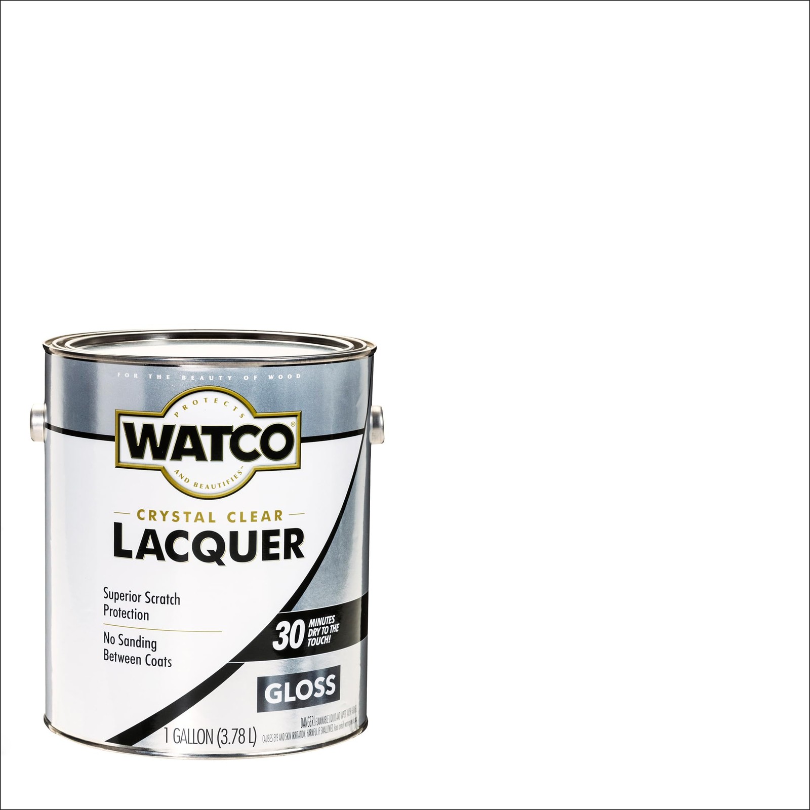 Watco 63031 Lacquer Clear Wood Finish, Gallon, Gloss – Durable & Quick Dry