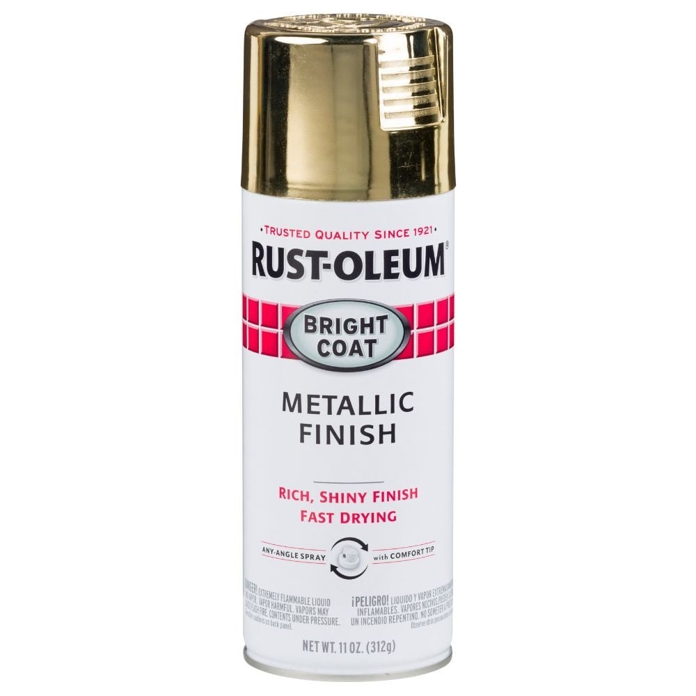 Gold, Rust-Oleum Stops Rust Bright Coat Metallic Spray Paint, 11 oz (Pack of 3)
