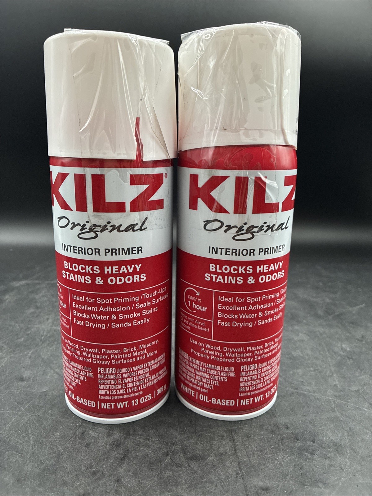 *READ* KILZ 10004 White Solvent Scent Oil Base Primer Sealer 13 oz. (Pack of 2)