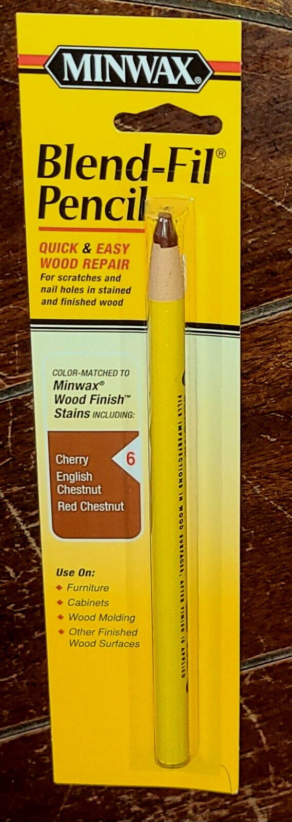 Minwax Blend-Fil Pencil #6 CHERRY ~ Quick & Easy Touch-Up Wood Repair #T4387000D
