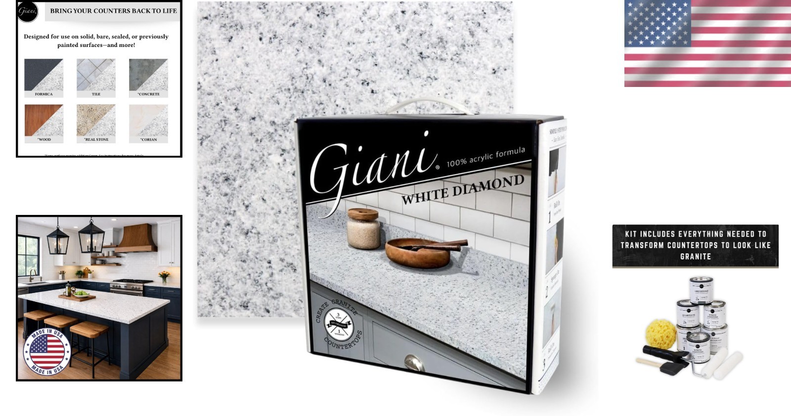 Low Odor Granite Countertop Paint – White Diamond
