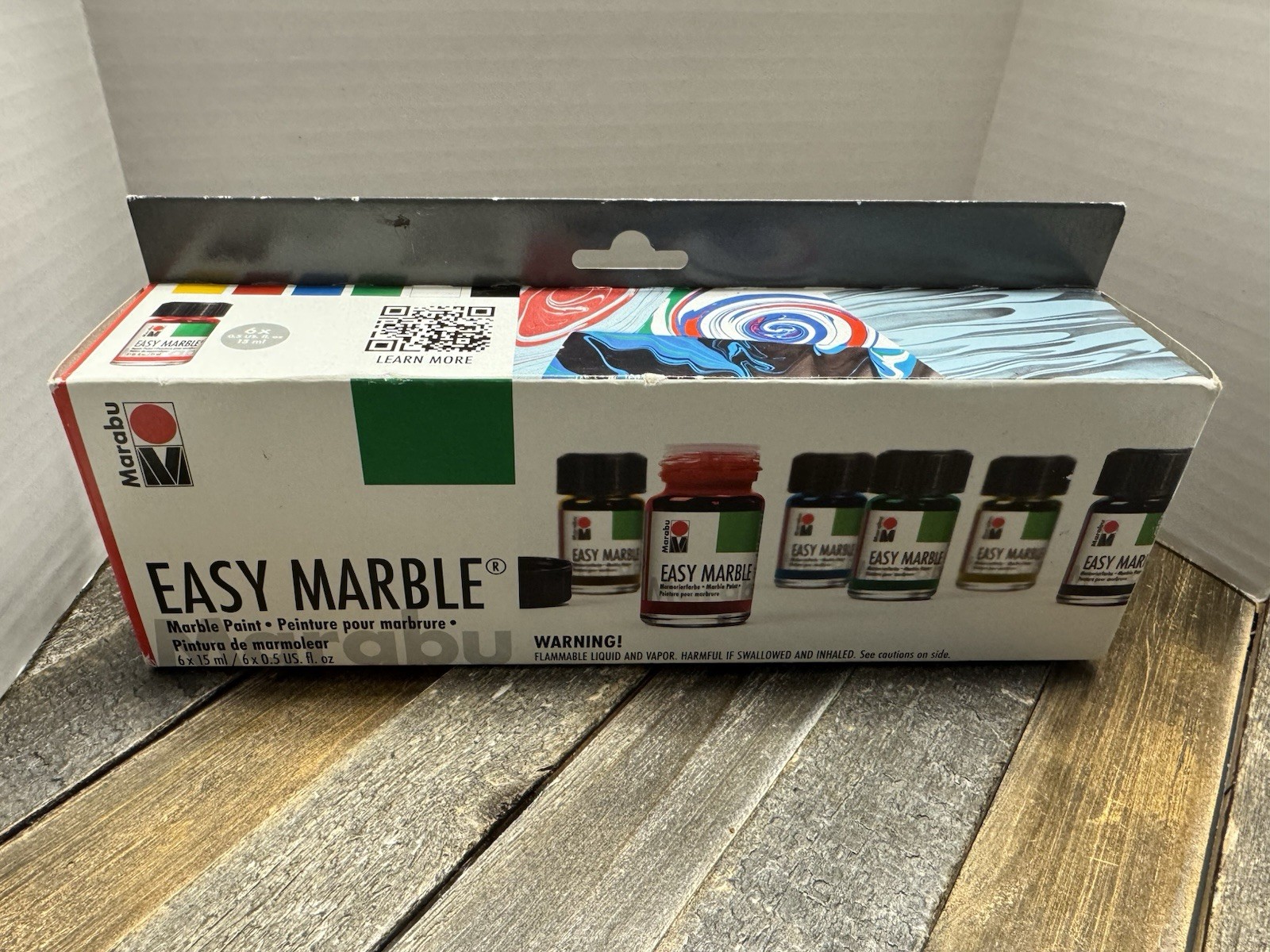 Marabu Easy Marble Starter Colors Marble Effects On Plastic, Glass, Wood, Paper