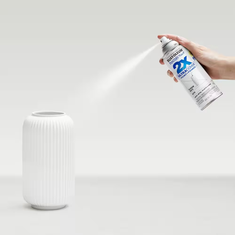 12 Oz. Satin Blossom White General Purpose Spray Paint