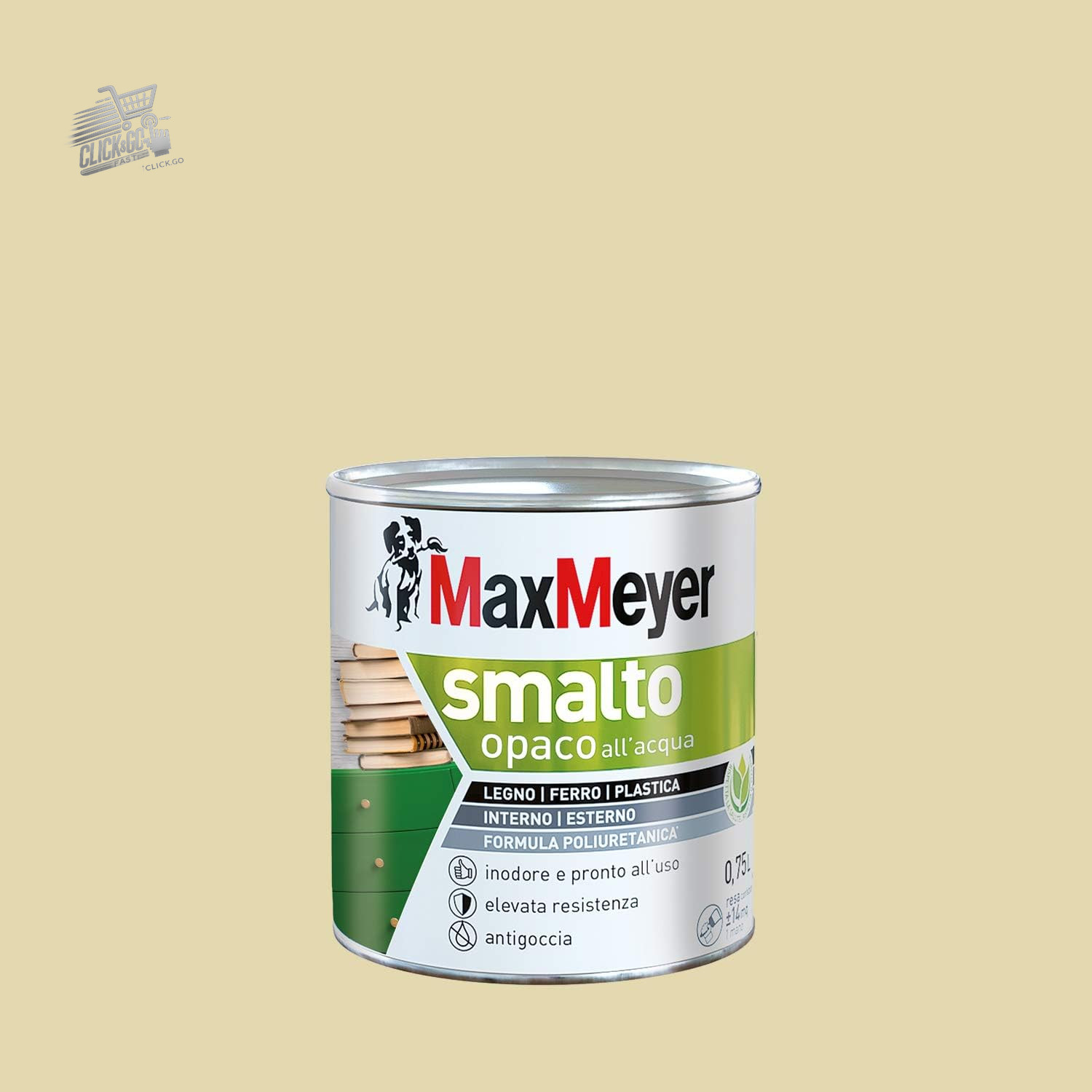 Cream White Matte Polyurethane Water Enamel 0.75L