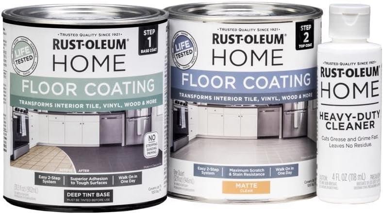 Rust-Oleum HOME Floor Coating, Deep Tint Base, Matte, Kit – 360100