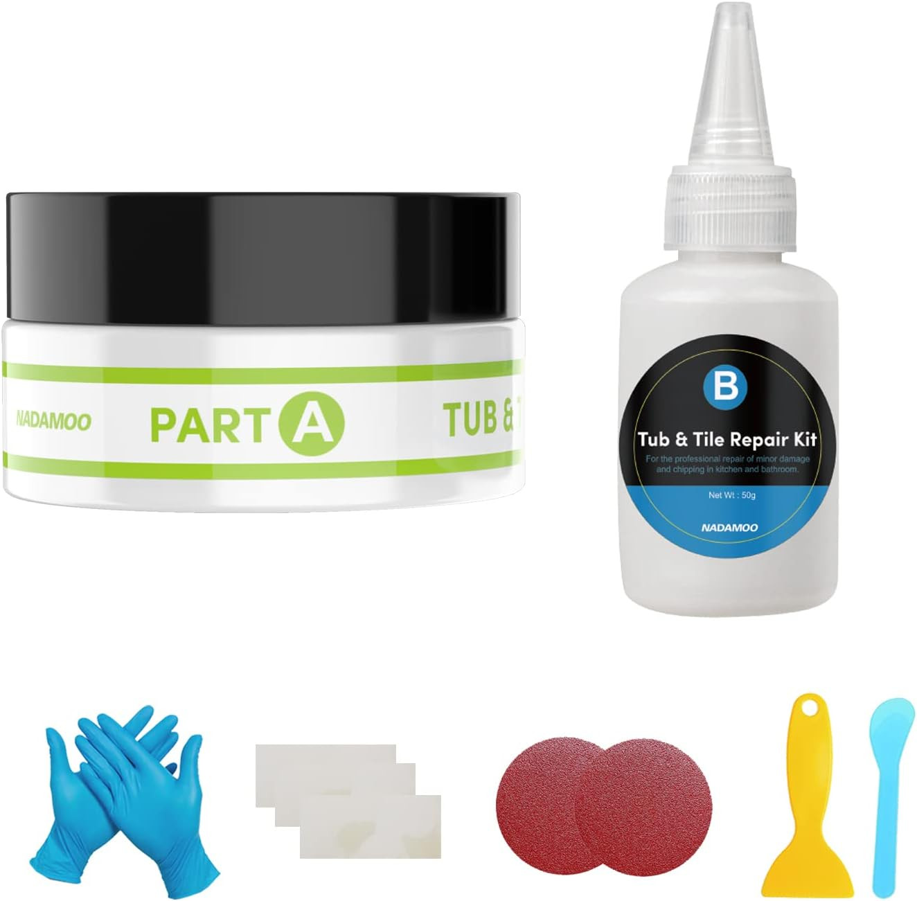 Tub and Tile Repair Kit White Tile Shower Repair Kit for Fiberglass Porcelain Ce