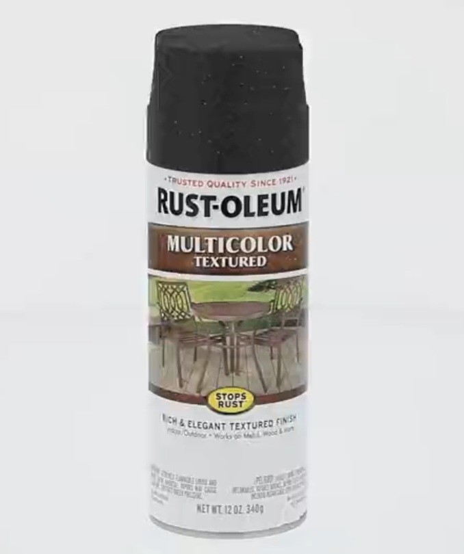 Rust-Oleum Textured Spray Paint Aged Iron Black 12 Oz For Metal Wood Concrete