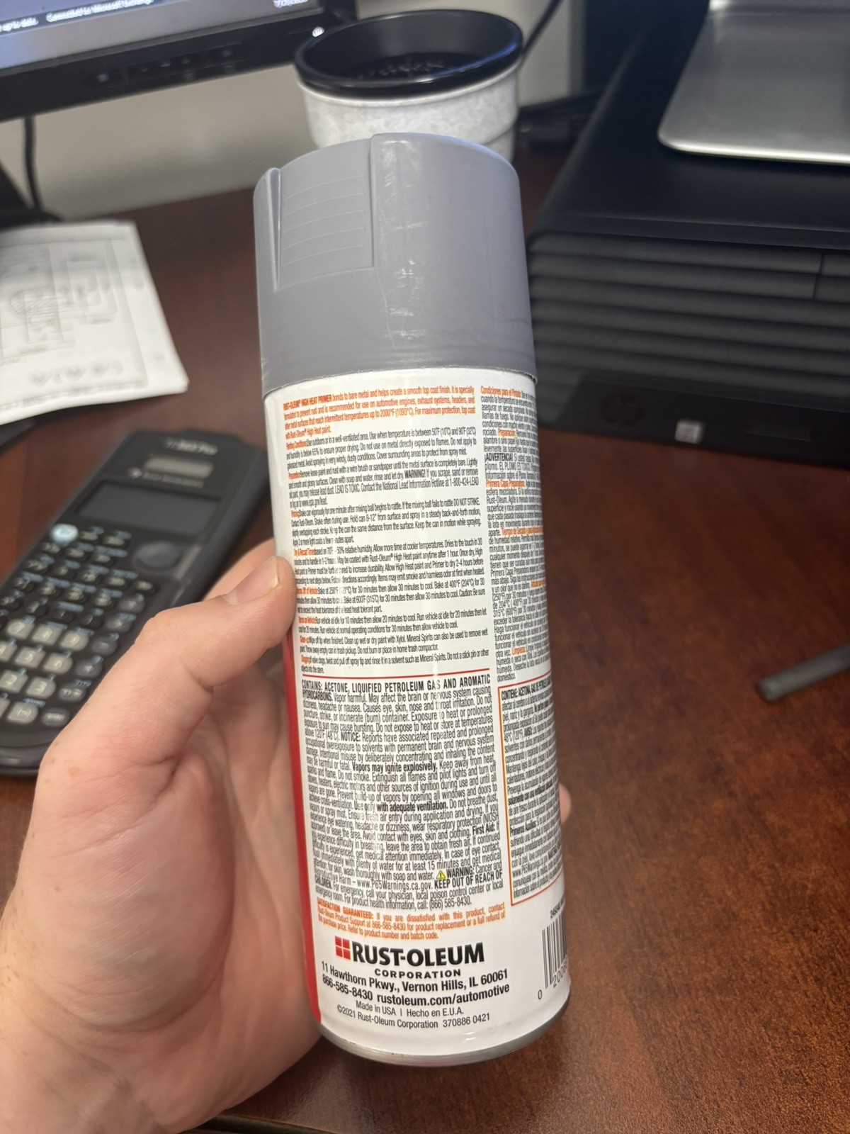 High Heat Gray Automotive Primer Spray Paint, 12oz, 4 Pack 249340