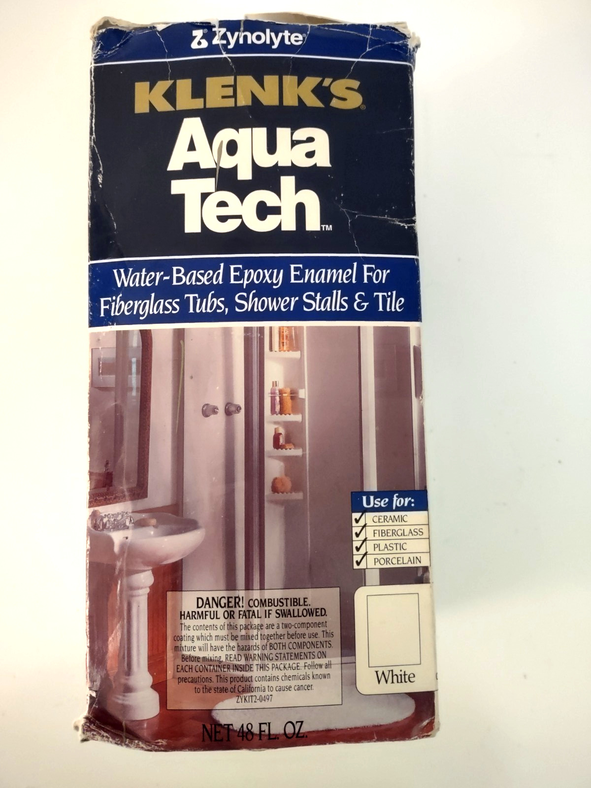 Zynolyte Klenks Aqua Tech Water Based Epoxy Enamel Tub & Tile Finish 48 Fl Oz
