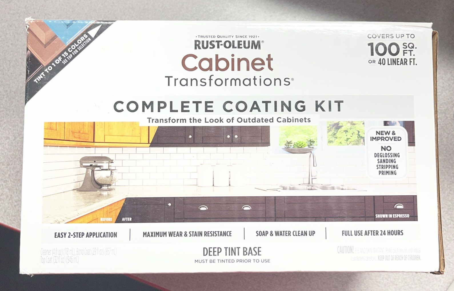 Rust-Oleum 380390 Cabinet Transformations Kit Deep Tint Base Kit