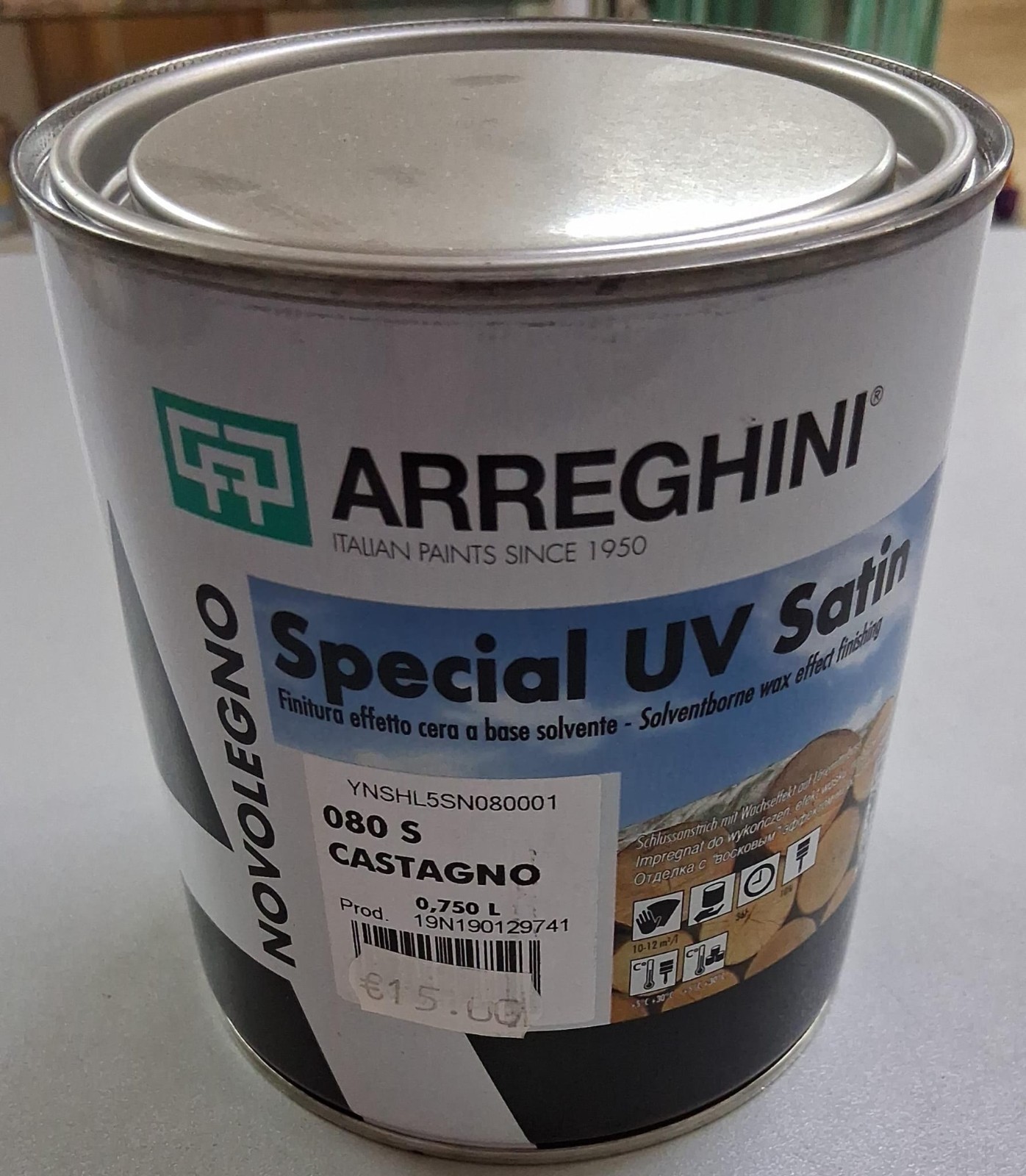 Solvent Wood Impregnator Satin Wax Finish 080 S CHESTNUT
