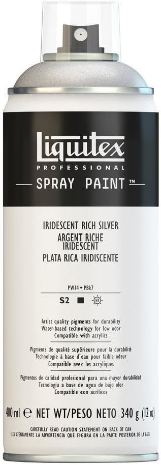 12oz Iridescent Silver Spray Paint – Matte Finish for Indoor/Outdoor Projects