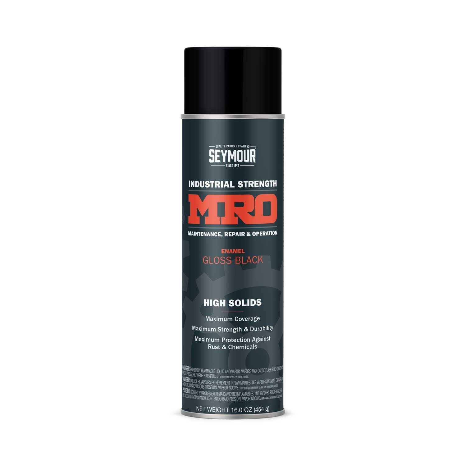 620-1415 Industrial MRO High Solids Spray Paint, Gloss Black , 16 Ounce (Pack…