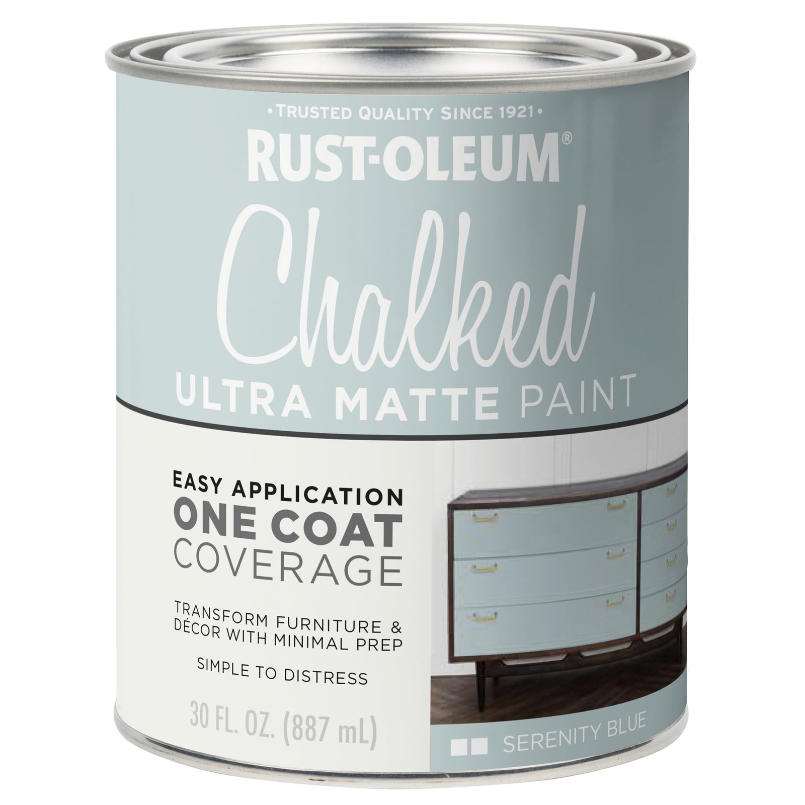 1 qt Rust-Oleum Brands 285139 Serenity Blue Chalked Ultra Matte Paint