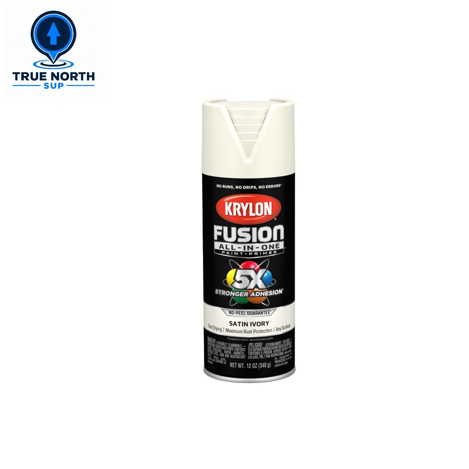 Versatile 12 oz Satin Ivory Spray Paint – Rust Resistant, Ideal for All Surfaces