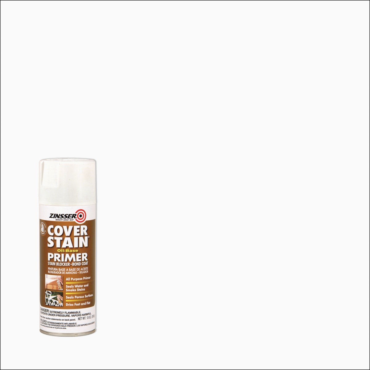 Zinsser Cover-Stain 13 Oz. Primer Spray, White 3608 Zinsser Cover-Stain 3608
