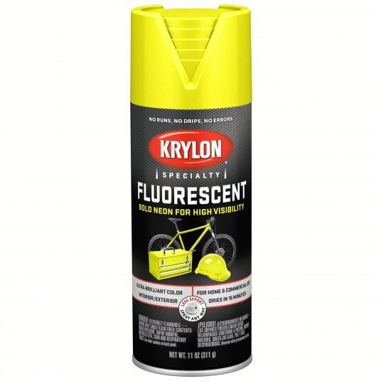 KRYLON 3104 2-Pack Fluorescent Lemon Yellow High Visibility Paint
