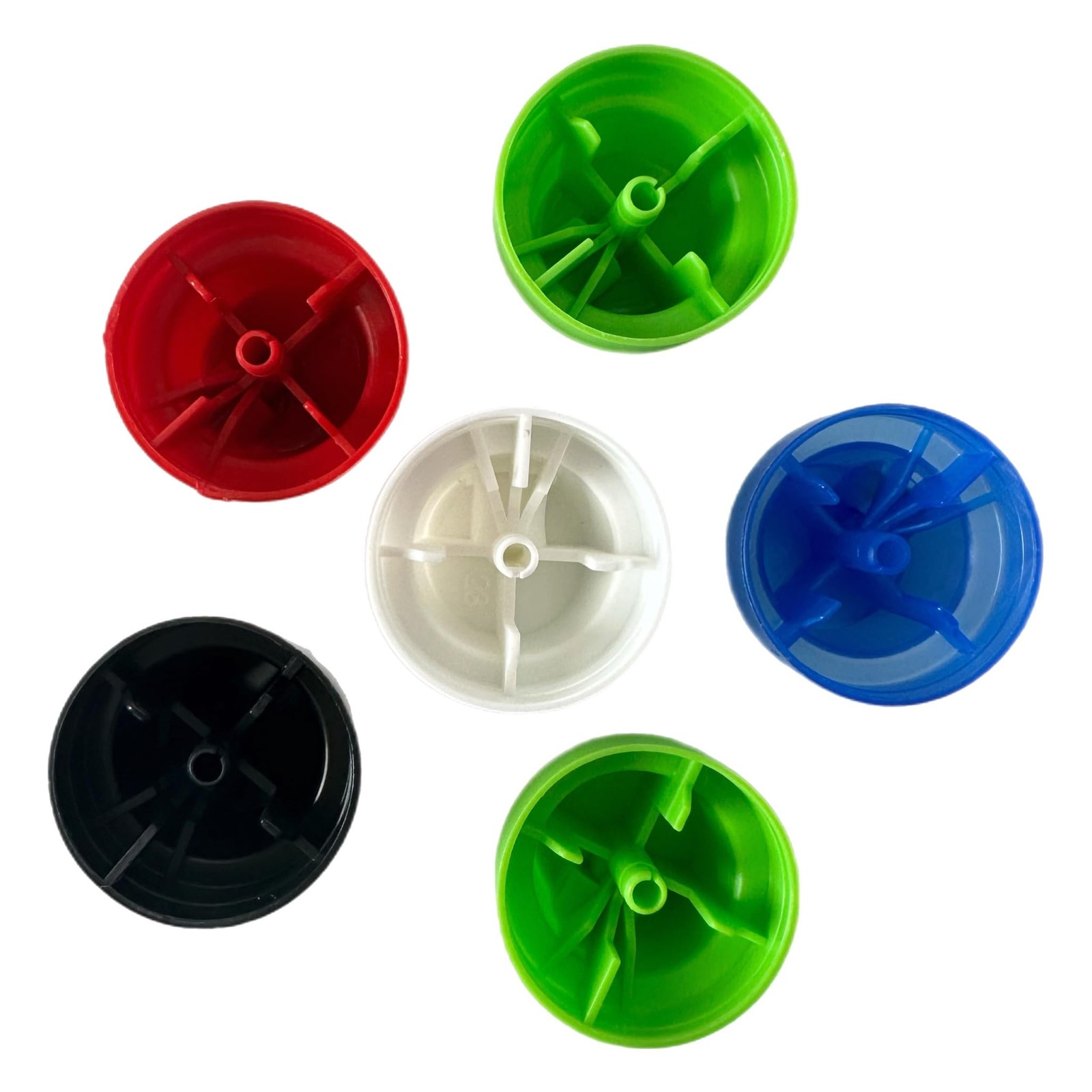 6pc (1 pk) Replacement Spray Paint Caps For Female Cans Variety Pack Aerosol